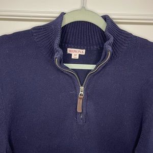 Men’s Merona 1/4 Zip Navy Sweater